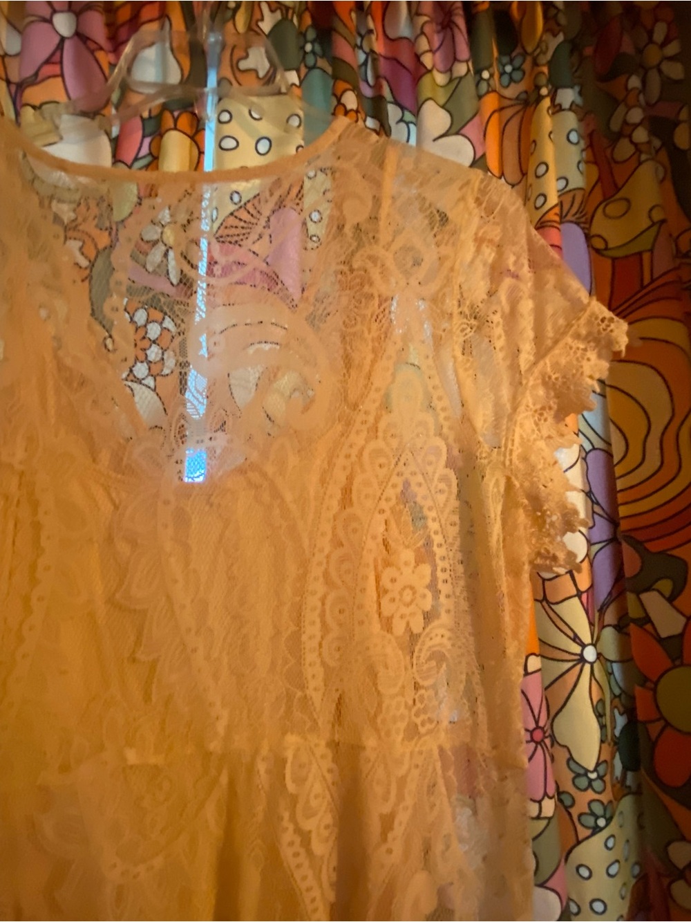 torrid Peach Lace Midi Dress NWT SIZE 2 - Picture 9 of 12